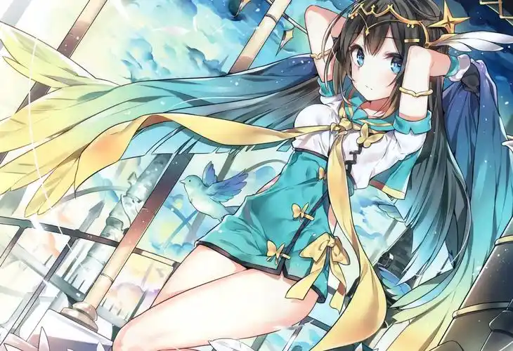 裙子 长头发 水蓝眼睛少女4k动漫图片,4k高清动漫图片,娟娟壁纸