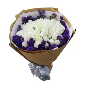 花蔓家33枝白玫瑰鲜花花束送女友情人节七夕节520上海同城速递