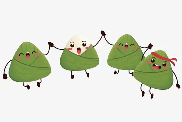 手牵手的可爱粽子