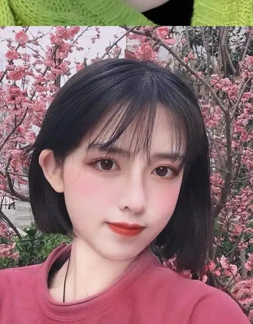 假发女短发空气刘海学生bobo头短直发蓬松逼真梨花内扣修脸全头套 你