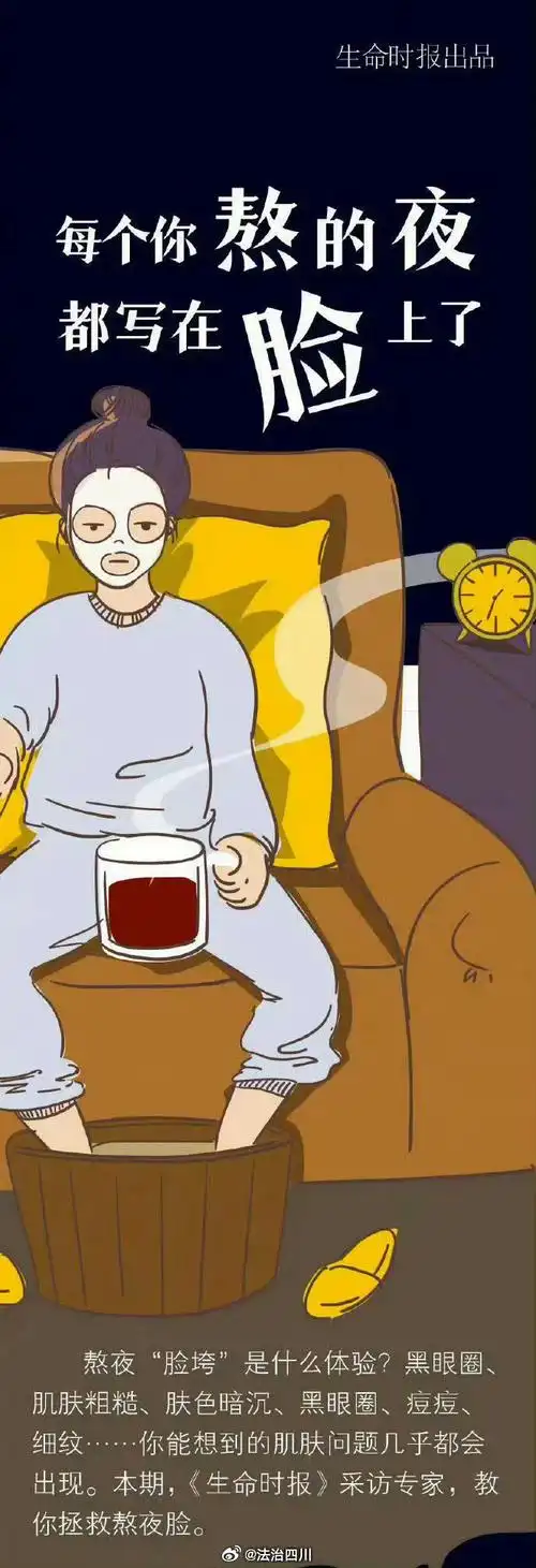 经常熬夜的人脸有多垮