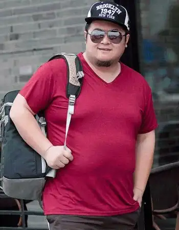 款男sn3812 酒红色-v领-莫代尔 2件减15 3件减30 5xl【240斤左右穿】