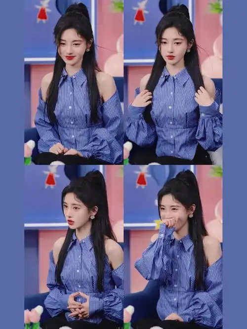 鞠婧祎比心三连拍截修壁纸