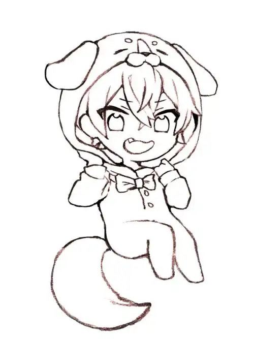 干净简单人物线稿