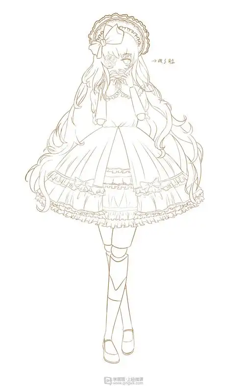 作业:动漫服装要怎么画?动漫人物衣服的画法学习训练 - 阿噗 - 轻微课