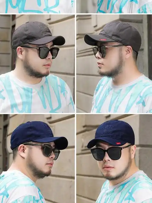 卢卡利新品适合胖子的帽子帽子大头围适合圆脸大码鸭舌帽男大号秋冬头