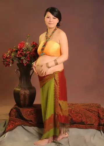 请各位麻麻看看肚子大吗?