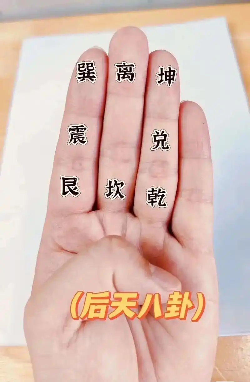 八卦基础手指记法.#道系青年 #易学智慧 #国学文化 #易经 - 抖音