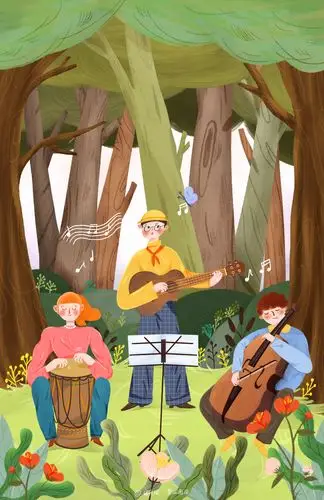 《森林音乐会》|插画|商业插画|didou_song - 原创作品 - 站酷 (zcool
