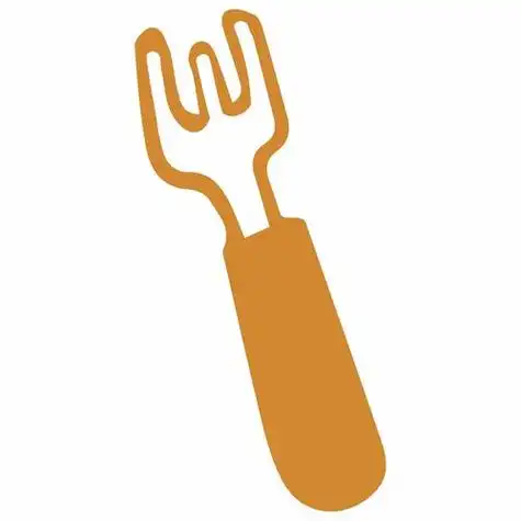 叉子的简笔画叉子的简笔画带颜色