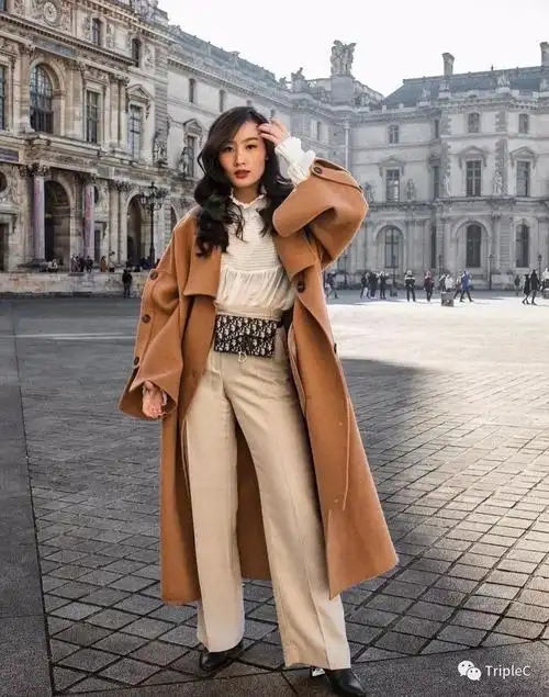 158cm可以穿风衣吗?这事问她一人就行