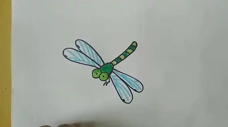 简笔画蜻蜓的翅膀画法
