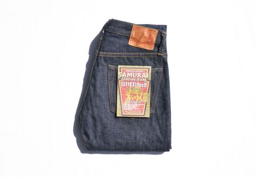 日本samurai jeans武士s511xx19ozii 19oz新版中腰修身锥形牛仔裤