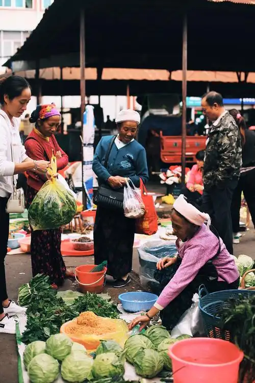 云南孟连菜市场