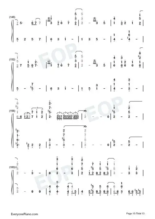 fire◎flower-镜音レン双手简谱预览10