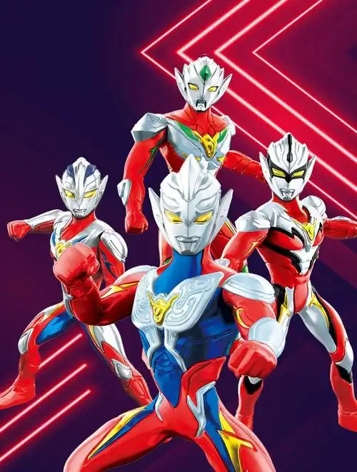 新年礼物百变超人迪迦奥特曼投影声光打怪兽儿童玩具模型14cm五个