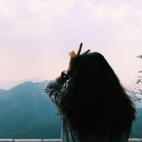 有谁有这张情侣头像的女生那一张,女生那张也是背影然后是比剪刀手的.