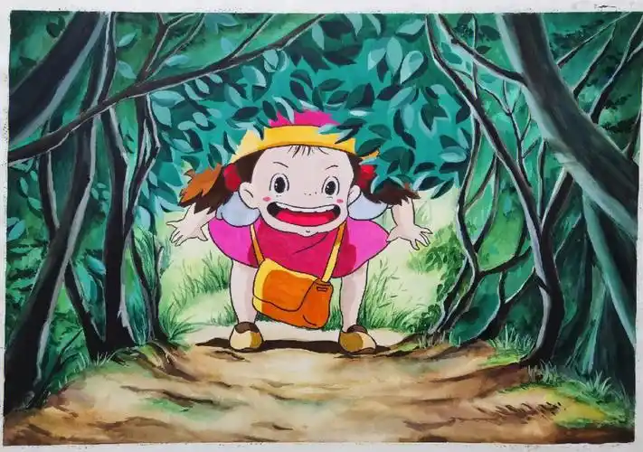 龙猫水彩  #宫崎骏动画  #宫崎骏治愈系列  #动漫人物手绘