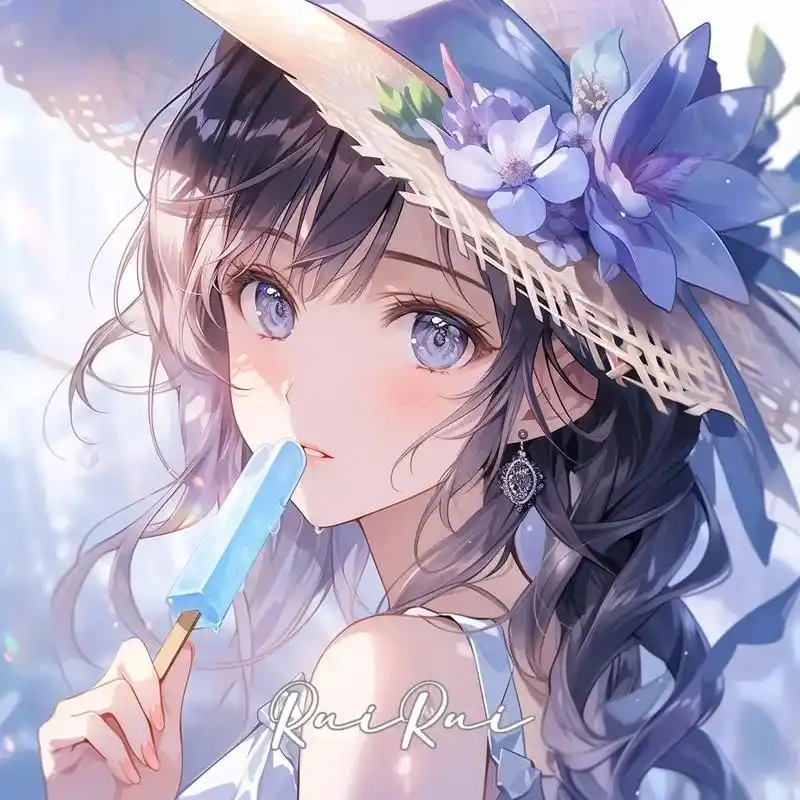 夏日女生头像.来一根冰棍解解暑吧#动漫女头 #欢迎取图 #一 - 抖音