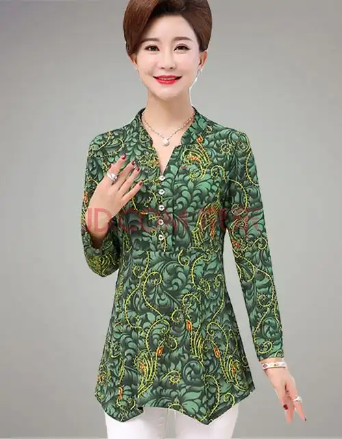 妈妈装春装套装中年女夏装上衣40岁50中老年女装衣服春秋新款上衣