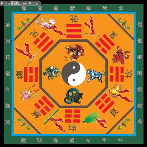 驱邪八卦图 八卦素材 八卦图片 八卦下载 太极图案 辟邪八卦图片素材