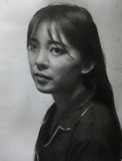 考前素描女生肖像过程