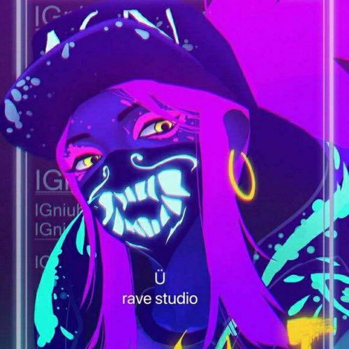 kda阿卡丽同款面罩酒吧气氛道具抖音led声控发光口罩蹦迪面具派对