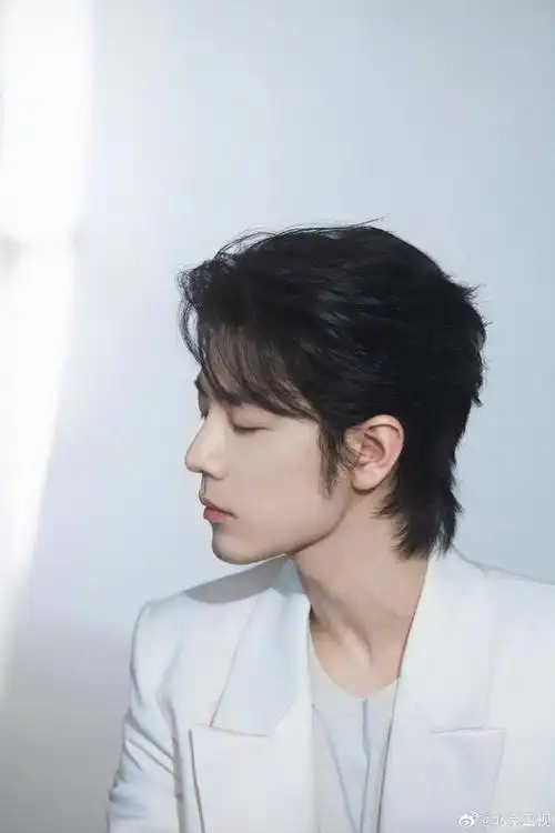 肖战侧颜照心动挑战