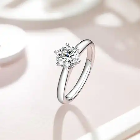 钻戒结婚求婚钻石戒指女款婚戒爪镶钻石女戒 需定制图片大全-邮乐官方