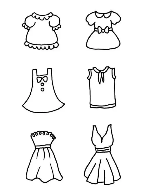 热乎乎的原创卡通服装衣服简笔画卡通画手账素材来啦67作者