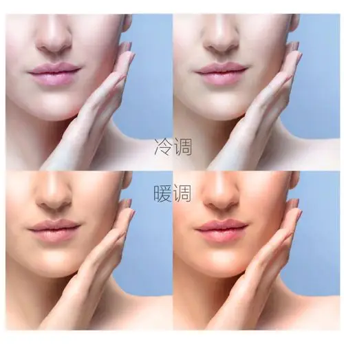 暖色调(带黄感的肤色)冷色调(带红感的肤色)"肌肤底色"分为冷色调