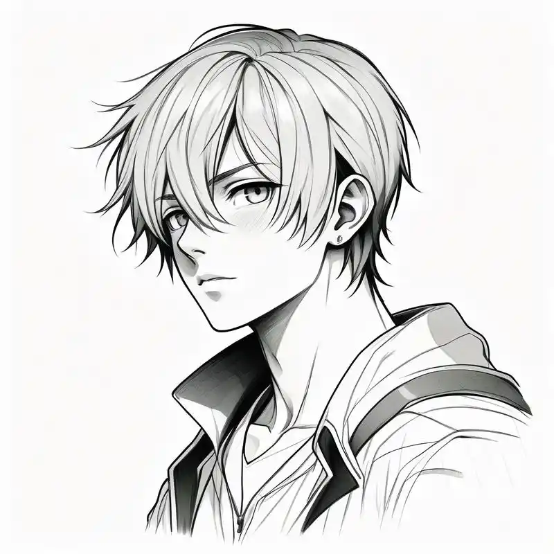 黑白素描男生头像96帅气来袭