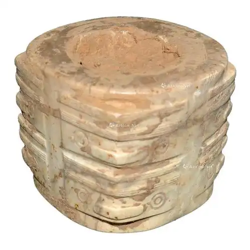 0121 良渚文化 良渚文化 鸡骨白玉琮