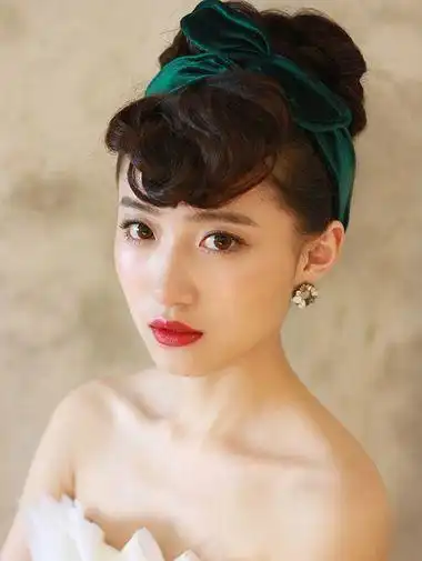 短头发新娘盘头发有多少种盘法 短发新娘盘头(3)