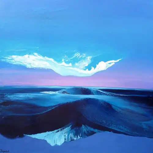 蓝色幻想 抽象风景绘画 艺术家 jacob jugashvil