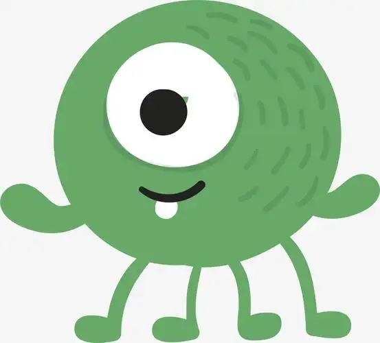 绿色大眼怪装饰素材