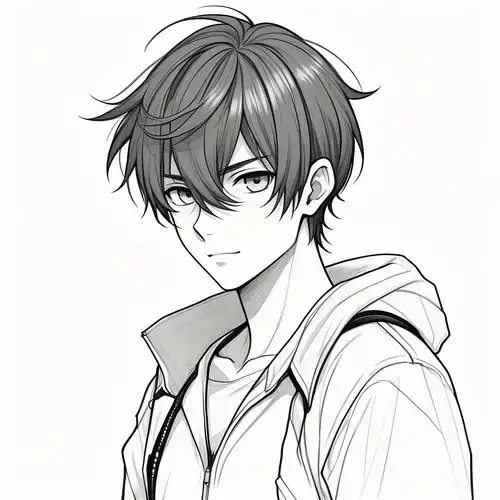 男生头像动漫帅气黑白🖤️💪