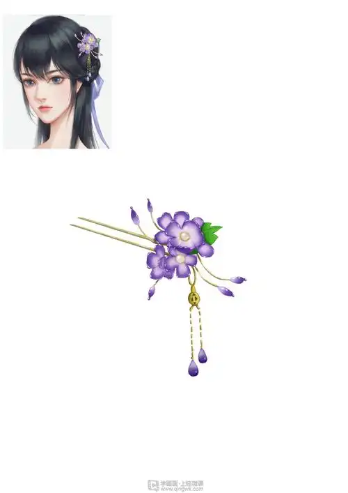 作业:古风人物头饰怎么画? - 小怪兽 - 轻微课