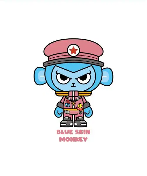 blue skin-monkey 蓝皮猴卡通形象设计-古田路9号-品牌创意/版权保护