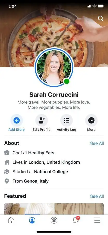 facebook脸书截图