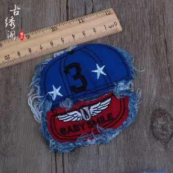 大小号牛仔裤补丁贴布贴贴膝盖裤破洞补补牛仔布补贴衣服图贴 bt259