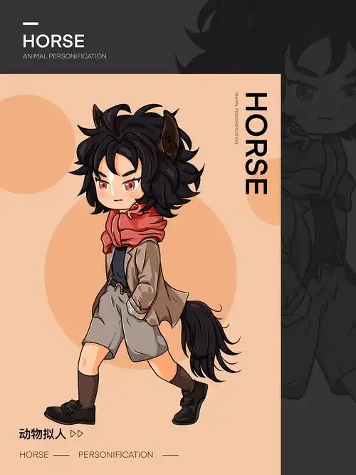 十二生肖动物拟人q版系列