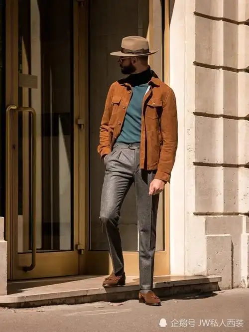 一顶爵士帽上演秋冬穿搭