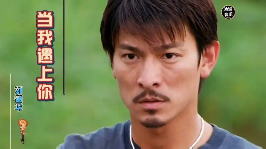 刘德华《当我遇上你》,阿虎电影主题曲,粤语经典音乐.