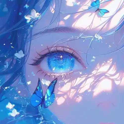 蓝色治愈系头像一眼惊艳