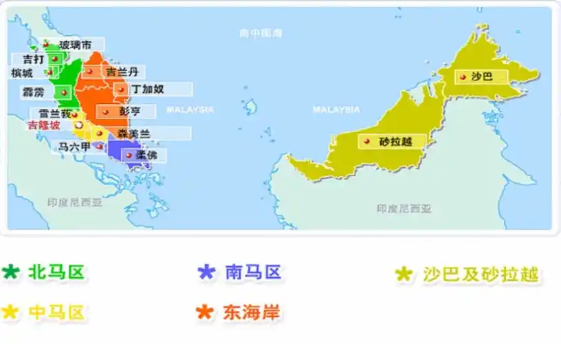马来西亚位置关系图