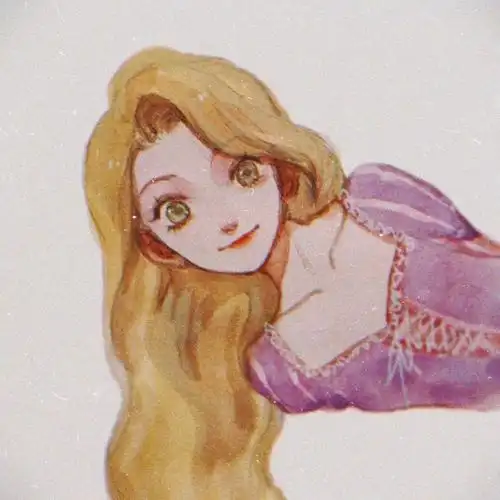 迪士尼公主胶片风格手绘头像