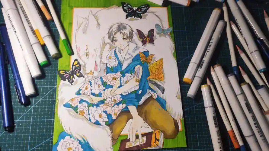 夏目友人帐附绘画过程