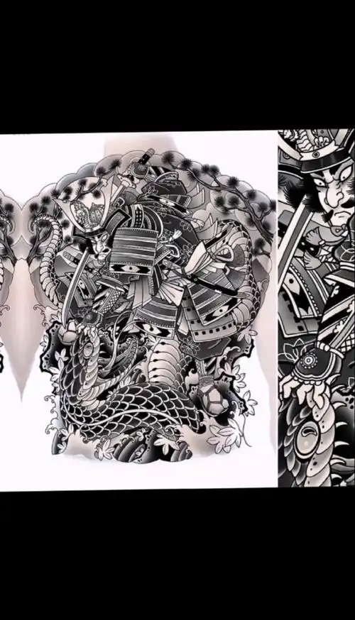 满背纹身素材