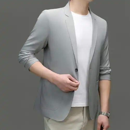 夏季冰丝防晒衣小西服休闲抗皱薄款纯色单西装-阿里巴巴